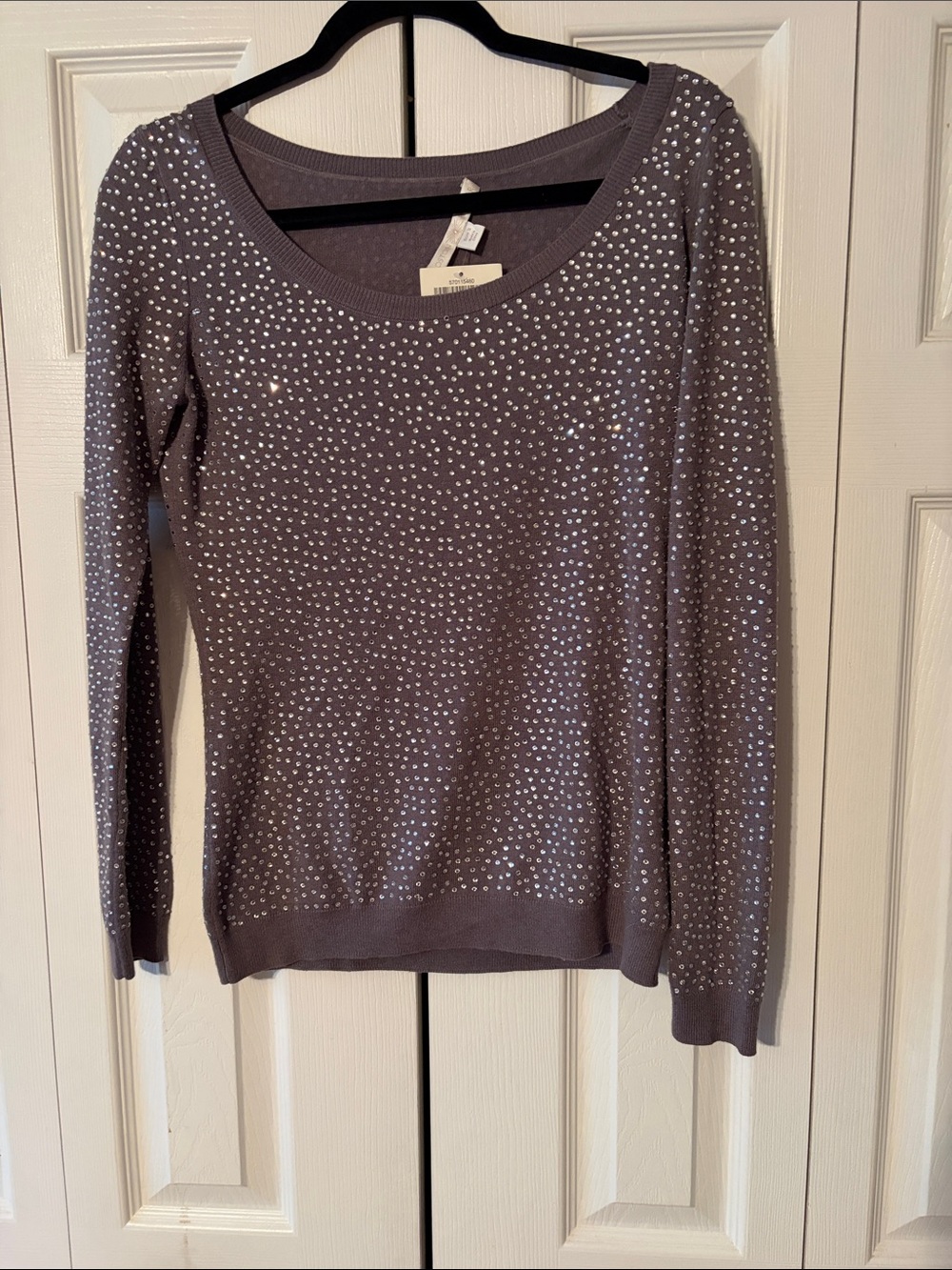 NEW Boston Proper Ash Rhinestone Detail Sweater Size small.